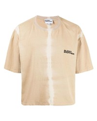 T-shirt girocollo effetto tie-dye beige di Blood Brother