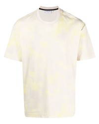 T-shirt girocollo effetto tie-dye beige di Calvin Klein