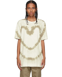 T-shirt girocollo effetto tie-dye beige di Givenchy
