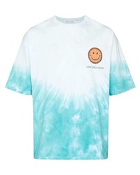T-shirt girocollo effetto tie-dye bianca e blu di Children Of The Discordance