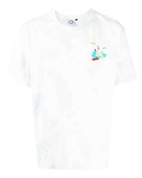 T-shirt girocollo effetto tie-dye bianca di Carne Bollente