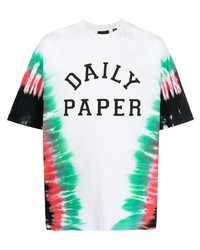 T-shirt girocollo effetto tie-dye bianca di Daily Paper