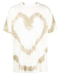 T-shirt girocollo effetto tie-dye bianca di Givenchy