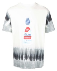 T-shirt girocollo effetto tie-dye bianca di MA®KET