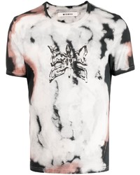 T-shirt girocollo effetto tie-dye bianca di Misbhv