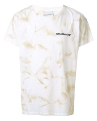 T-shirt girocollo effetto tie-dye bianca di Nasaseasons