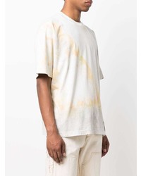 T-shirt girocollo effetto tie-dye bianca di Diesel