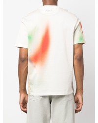T-shirt girocollo effetto tie-dye bianca di Paul Smith