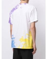 T-shirt girocollo effetto tie-dye bianca di Blood Brother