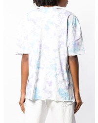 T-shirt girocollo effetto tie-dye bianca di Alchemist