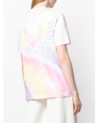 T-shirt girocollo effetto tie-dye bianca di Stella McCartney