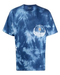 T-shirt girocollo effetto tie-dye blu scuro di Carhartt WIP