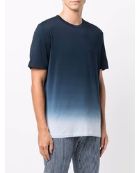 T-shirt girocollo effetto tie-dye blu scuro di Theory