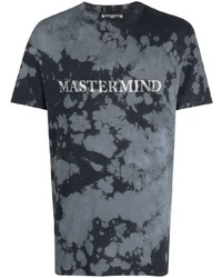 T-shirt girocollo effetto tie-dye blu scuro di Mastermind World