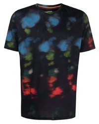 T-shirt girocollo effetto tie-dye blu scuro di Paul Smith