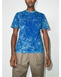 T-shirt girocollo effetto tie-dye blu scuro di Stone Island