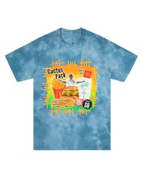 T-shirt girocollo effetto tie-dye blu di Travis Scott Astroworld