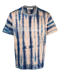T-shirt girocollo effetto tie-dye blu di Wales Bonner