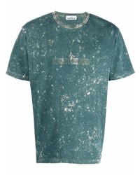 T-shirt girocollo effetto tie-dye foglia di tè di Stone Island
