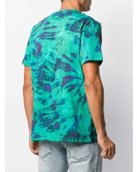 T-shirt girocollo effetto tie-dye foglia di tè di DSQUARED2