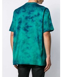 T-shirt girocollo effetto tie-dye foglia di tè di DSQUARED2
