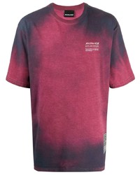 T-shirt girocollo effetto tie-dye fucsia di Mauna Kea