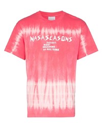 T-shirt girocollo effetto tie-dye fucsia di Nasaseasons