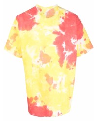 T-shirt girocollo effetto tie-dye gialla di Nike