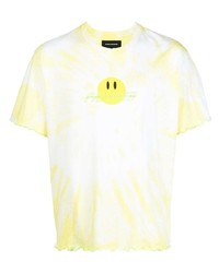T-shirt girocollo effetto tie-dye gialla di Palmer//Harding