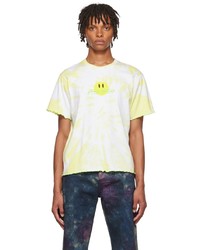 T-shirt girocollo effetto tie-dye gialla di PALMER