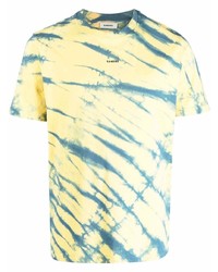 T-shirt girocollo effetto tie-dye gialla di Sandro