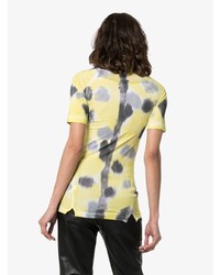 T-shirt girocollo effetto tie-dye gialla di 1017 Alyx 9Sm