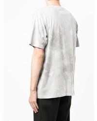 T-shirt girocollo effetto tie-dye grigia di Musium Div.
