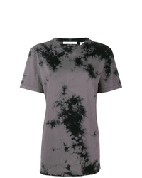 T-shirt girocollo effetto tie-dye grigia di Helmut Lang