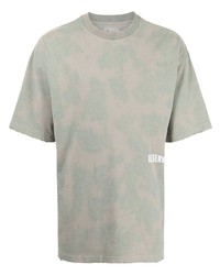 T-shirt girocollo effetto tie-dye grigia di Izzue