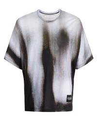 T-shirt girocollo effetto tie-dye grigia di Julius