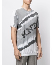 T-shirt girocollo effetto tie-dye grigia di Kiton