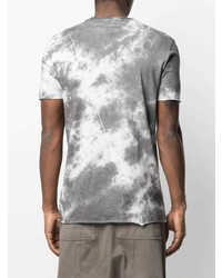 T-shirt girocollo effetto tie-dye grigia di Thom Krom