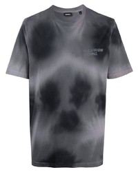 T-shirt girocollo effetto tie-dye grigio scuro di Diesel