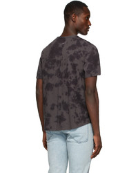 T-shirt girocollo effetto tie-dye grigio scuro di rag & bone