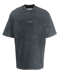 T-shirt girocollo effetto tie-dye grigio scuro di Han Kjobenhavn