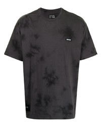 T-shirt girocollo effetto tie-dye grigio scuro di Izzue