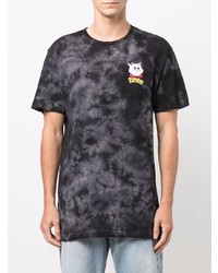 T-shirt girocollo effetto tie-dye grigio scuro di RIPNDIP