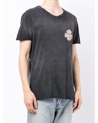 T-shirt girocollo effetto tie-dye grigio scuro di Alchemist