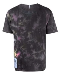 T-shirt girocollo effetto tie-dye grigio scuro di McQ