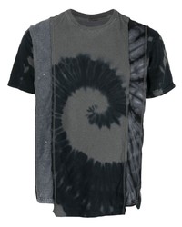 T-shirt girocollo effetto tie-dye grigio scuro di Needles