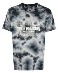 T-shirt girocollo effetto tie-dye grigio scuro di True Religion