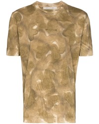 T-shirt girocollo effetto tie-dye marrone chiaro di 1017 Alyx 9Sm