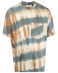 T-shirt girocollo effetto tie-dye marrone chiaro di Song For The Mute