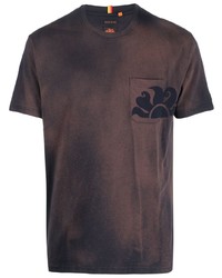 T-shirt girocollo effetto tie-dye marrone di Sundek